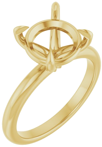 Sužadėtuvių Žiedas „Claw-Prong“ 14k yellow gold Round 10mm (1)