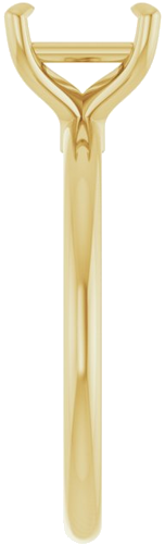 Sužadėtuvių Žiedas „Claw-Prong“ 14k yellow gold Square 6mm (4)