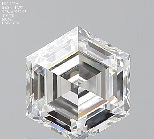 0.6 carat H-VS1 Natūralus Hexagonal Deimantas (1)