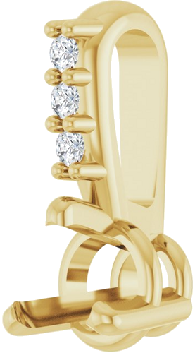 Pakabukas „Accented“ 14k yellow gold Round 3.5mm (2)