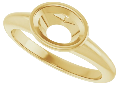 Sužadėtuvių Žiedas „Bezel-Set Solitaire“ 14k yellow gold Oval 8mm x 6mm (5)