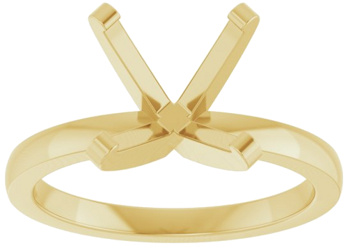 14K Yellow 9.8 mm Round 4-Prong Engagement Ring Mounting (3)