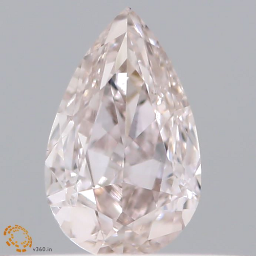 0.29 carat Light Pink-SI2 Natūralus Pear Deimantas (1)