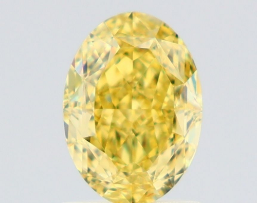 1.24 carat Fancy Intense Yellow-VVS1 Natūralus Oval Deimantas (1)