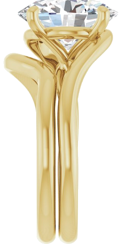 Sužadėtuvių Žiedas „Bypass“ 14k yellow gold Oval 11mm x 9mm (9)