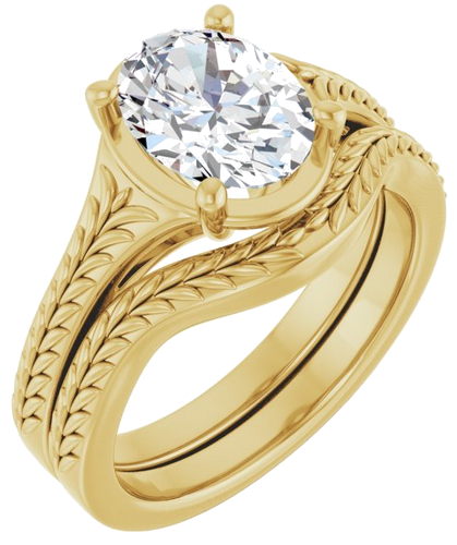 Sužadėtuvių Žiedas „Solitaire“ 14k yellow gold Oval 9mm x 7mm (6)