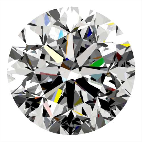0.5 carat E-SI2 GD cut Natūralus Round Deimantas (1)