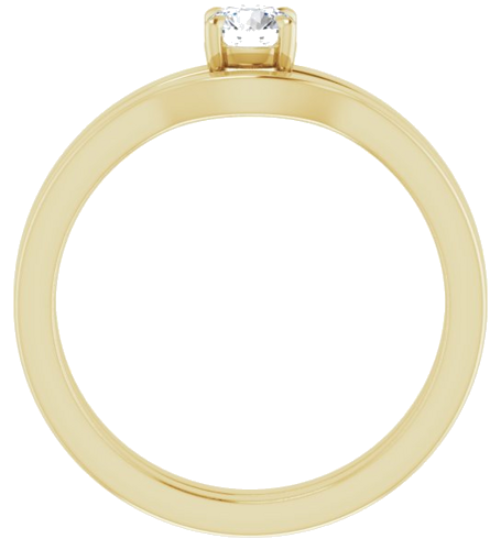 Sužadėtuvių Žiedas „Solitaire“ 585 Geltonojo Aukso Round 4.1mm (7)