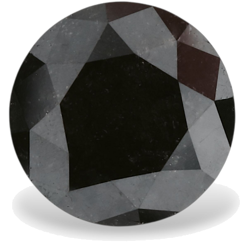 1.39 carat Fancy Black-VVS2 Excellent cut Natūralus Round Deimantas (1)