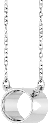 Pakabukas „Solitaire“ 14k white gold Oval 8mm x 6mm (2)