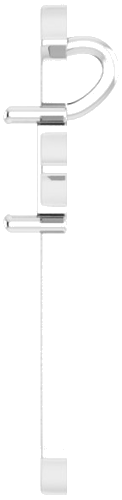 Pakabukas „Accented Cross“ 14k white gold Emerald 6mm x 4mm (3)