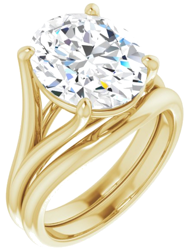 Sužadėtuvių Žiedas „Solitaire“ 18k yellow gold Oval 12mm x 10mm (6)