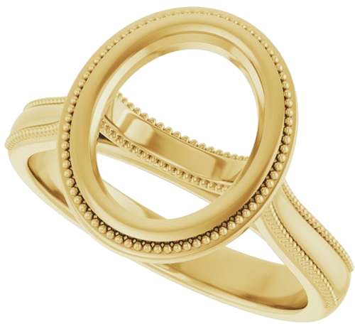 Sužadėtuvių Žiedas „Bezel-Set Solitaire“ 10k yellow gold Oval 10mm x 8mm (5)