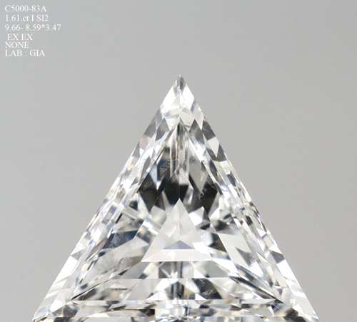 1.61 carat I-SI2 Natūralus Triangular Deimantas (1)