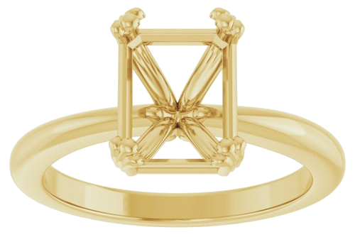 Sužadėtuvių Žiedas „Solitaire“ 14k yellow gold Emerald 9mm x 7mm (3)