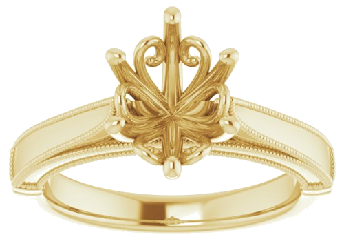 Sužadėtuvių Žiedas „Solitaire“ 585 Geltonojo Aukso Oval 9mm x 7mm (3)