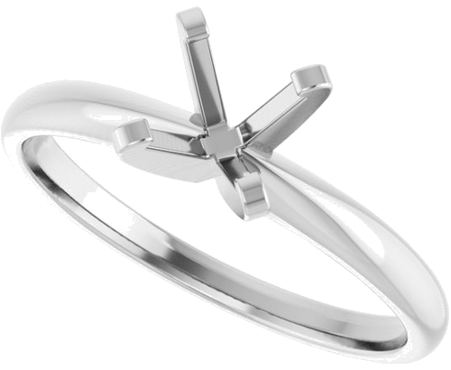 Sužadėtuvių Žiedas „Solitaire“ 14k white gold Round 6mm (5)