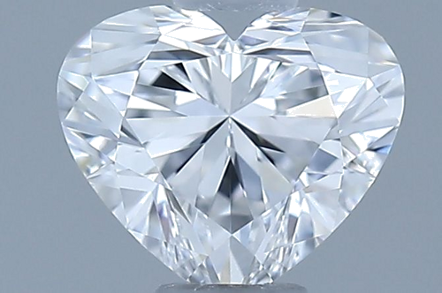 0.53 carat D-VVS2 Natūralus Heart Deimantas (1)