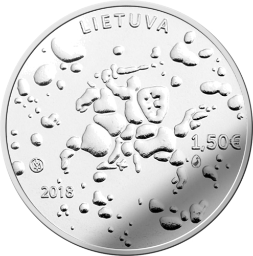 2018 Литва Йонинес (Праздник Росы) монета 1,5 евро (2)