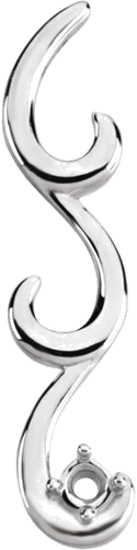 14K White 1-Stone Family Pendant Mounting (1)