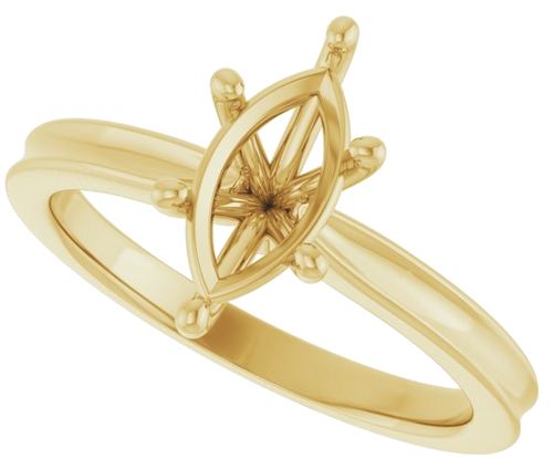Sužadėtuvių Žiedas 14k yellow gold Marquise 10mm x 5mm (5)