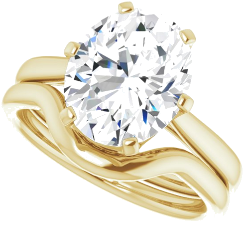 Sužadėtuvių Žiedas „Solitaire“ 14k yellow gold Oval 11mm x 9mm (10)
