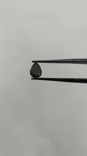 0.41 carat Fancy Black-VVS2 Natūralus Pear Deimantas (1)