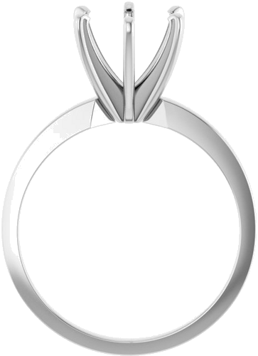 Sužadėtuvių Žiedas „Solitaire“ 585 Baltojo Aukso Round 11.75mm x 12.1mm (2)