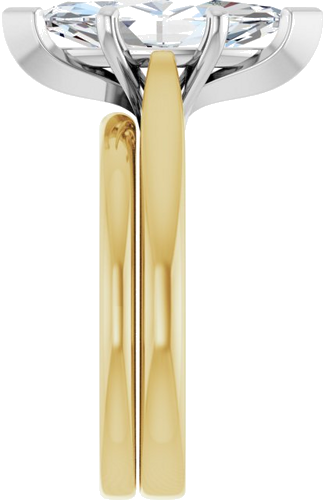 Sužadėtuvių Žiedas 14k yellow/white gold Marquise 15mm x 7mm (9)