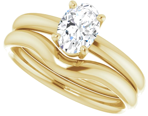 14K Yellow 7x5 mm Oval Engagement Ring Mounting (10)