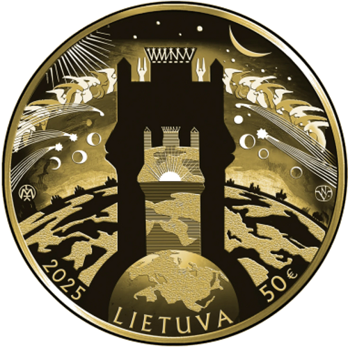 2025 Mikalojus Konstantinas Čiurlionis 150th Birth Anniversary 50 Euro Gold Coin (1)