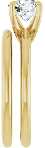 Sužadėtuvių Žiedas „Solitaire“ 585 Geltonojo Aukso Round 6.5mm (9)