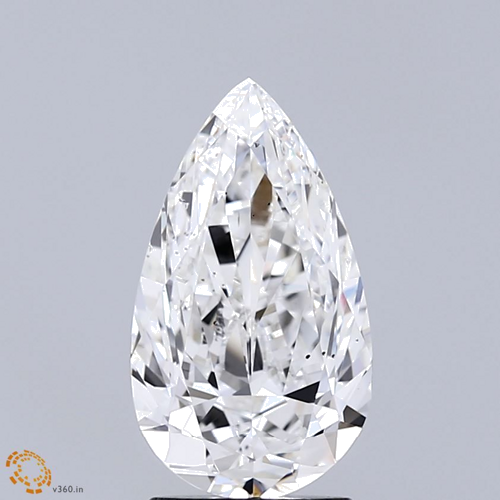 2.01 carat H-SI1 Natūralus Pear Deimantas (1)