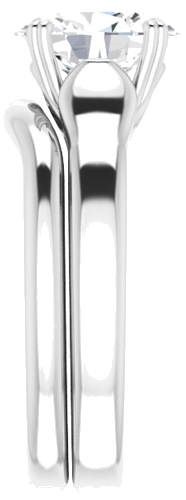 Sužadėtuvių Žiedas „Solitaire“ 14k white gold Oval 9mm x 7mm (9)