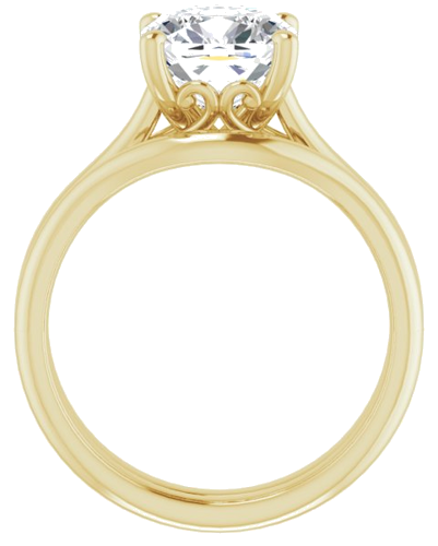 Sužadėtuvių Žiedas „Solitaire“ 14k yellow gold Cushion 8mm (7)