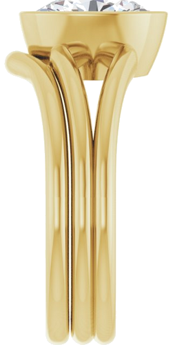 Sužadėtuvių Žiedas „Bezel-Set Solitaire“ 14k yellow gold Oval 9mm x 7mm (9)
