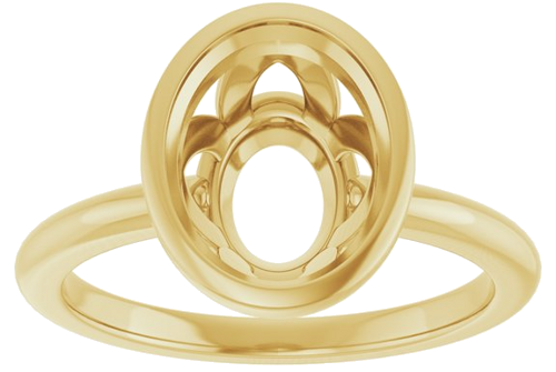 Sužadėtuvių Žiedas „Bezel-Set“ 14k yellow gold Oval 10mm x 8mm (3)