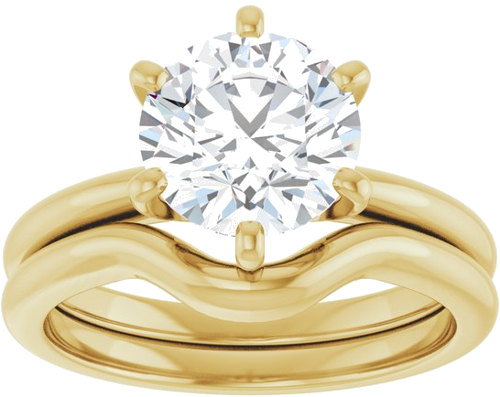 Sužadėtuvių Žiedas „Solitaire“ 18k yellow gold Round 8.2mm (8)