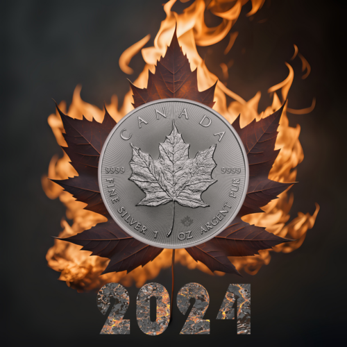 1 oz Kļavas lapa 2024 Kanādas sudraba monēta (2)