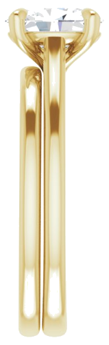 Sužadėtuvių Žiedas „Claw-Prong Solitaire“ 10k yellow gold Oval 8mm x 6mm (9)