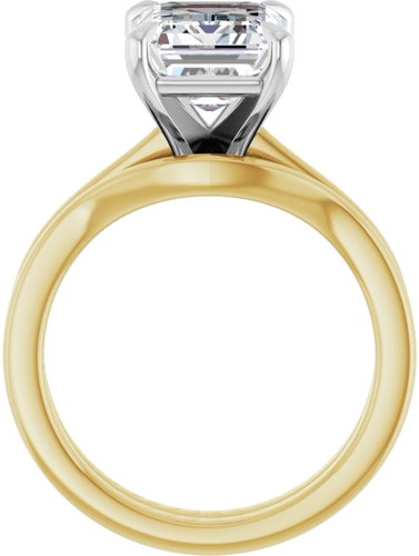 Sužadėtuvių Žiedas „Claw-Prong“ 14k yellow/white gold Emerald 10mm x 8mm (7)