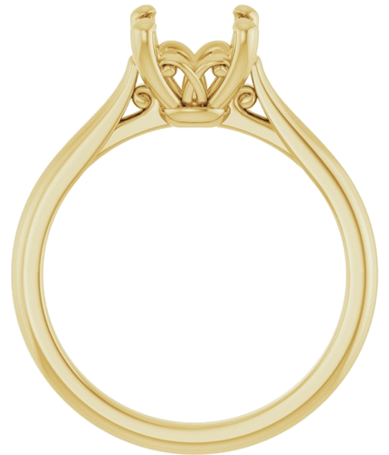 Sužadėtuvių Žiedas „Solitaire“ 18k yellow gold Cushion 7mm (2)