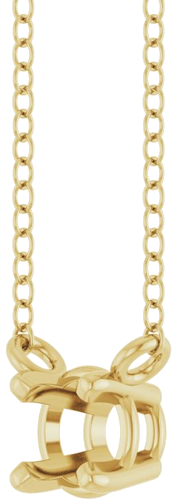 Pakabukas „Solitaire“ 14k yellow gold Round 4mm (2)
