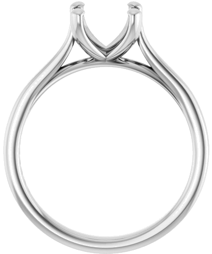 Sužadėtuvių Žiedas 14k white gold Round 7.4mm (2)