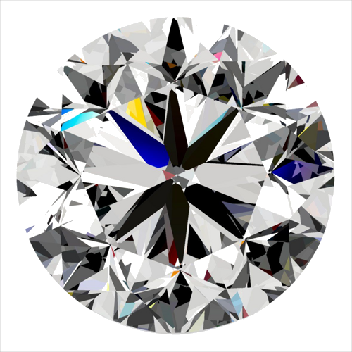 0.3 carat D-SI1 GD cut Natūralus Round Deimantas (1)