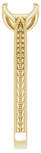 Sužadėtuvių Žiedas „Solitaire“ 585 Geltonojo Aukso Round 7.4mm (4)