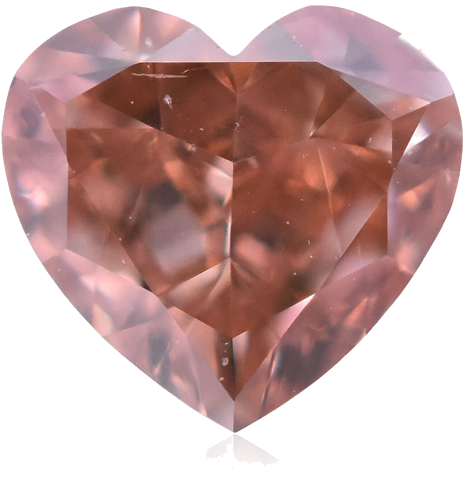 0.24 carat Fancy Intense Orangey Pink-SI1 Natūralus Heart Deimantas (1)