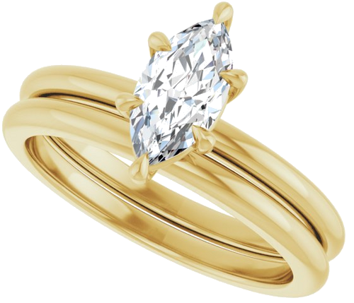 Sužadėtuvių Žiedas „Claw-Prong“ 14k yellow gold Marquise 9mm x 4.5mm (10)