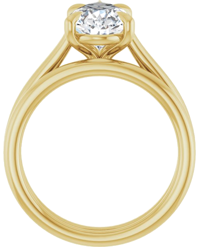 Sužadėtuvių Žiedas „Claw-Pong“ 14k yellow gold Pear 12mm x 7.5mm (7)
