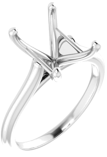 Sužadėtuvių Žiedas „Solitaire“ 585 Baltojo Aukso Emerald 10mm x 8mm (1)